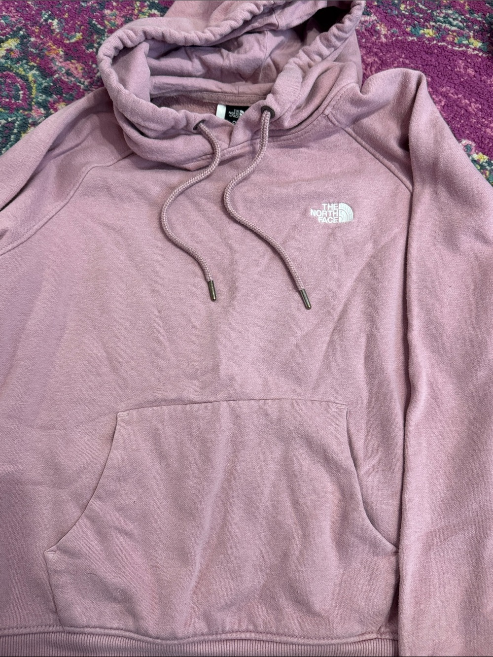 The North Face Dusty Rose Hoodie with White Logo